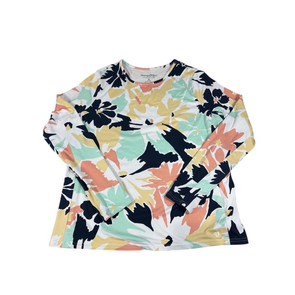 Hang Ten Womens Floral UPF 50+ UV Protection Long Sleeve Sun Shirt XXL A0006744